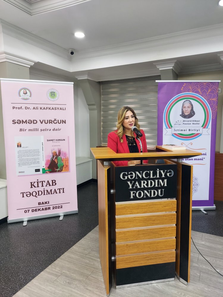 Mirvarid Dilbazi Poeziya Məclisi İctimai Birliyinin təşkilatçılığı ilə Prof. Dr. Ali Kafkasyalının "Səməd Vurğun" kitabının təqdimatı keçirildi