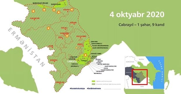 Azərbaycan ordusunun işğaldan azad etdiyi ərazilərin interaktiv xəritəsi-VİDEO