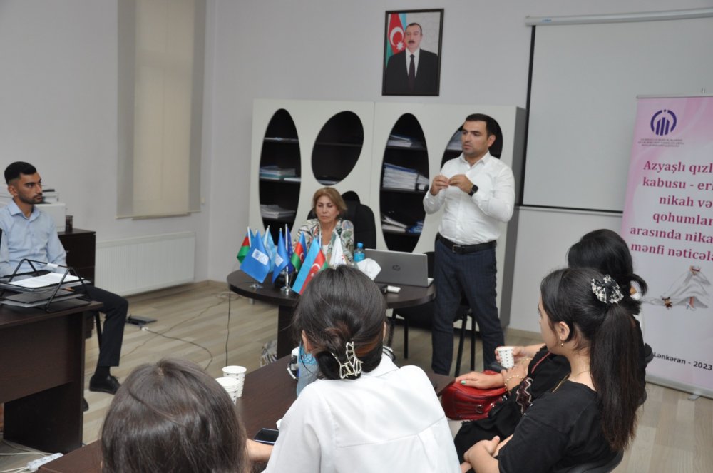 “Gender Bərabərliyi” İctimai Birliyi Biləsuvar rayonunda erkən nikahla mübarizə sahəsində tədbir həyata keçirmişdir.
