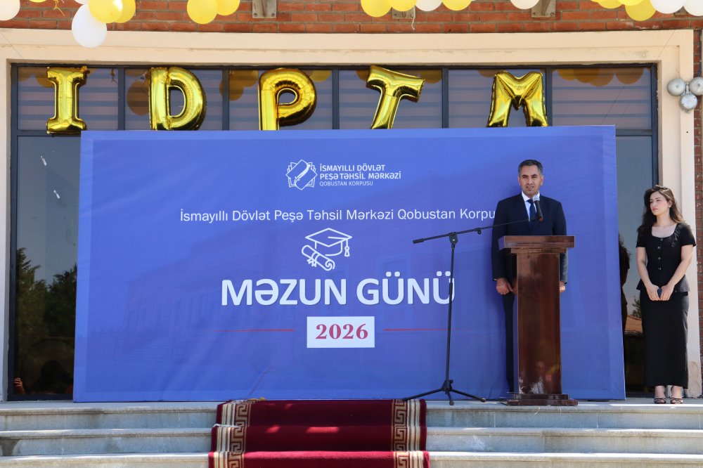 Qobustanda Peşə təhsili müəssisəsində Məzun Günü keçirilib. - FOTOLAR