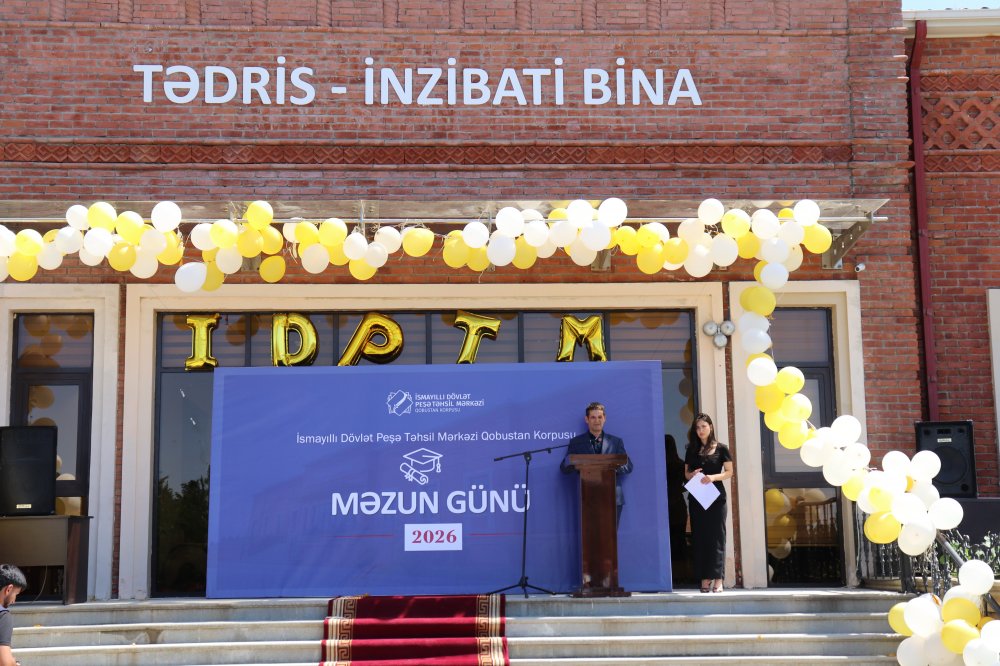Qobustanda Peşə təhsili müəssisəsində Məzun Günü keçirilib. - FOTOLAR