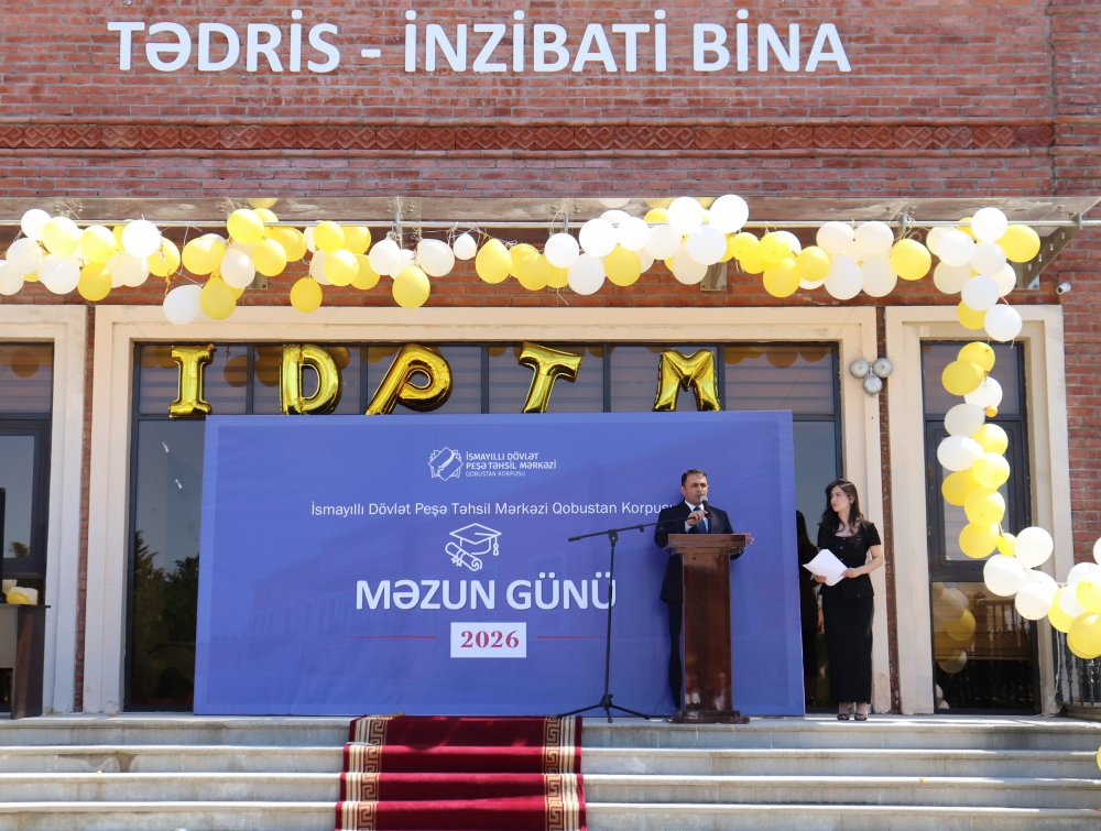 Qobustanda Peşə təhsili müəssisəsində Məzun Günü keçirilib. - FOTOLAR