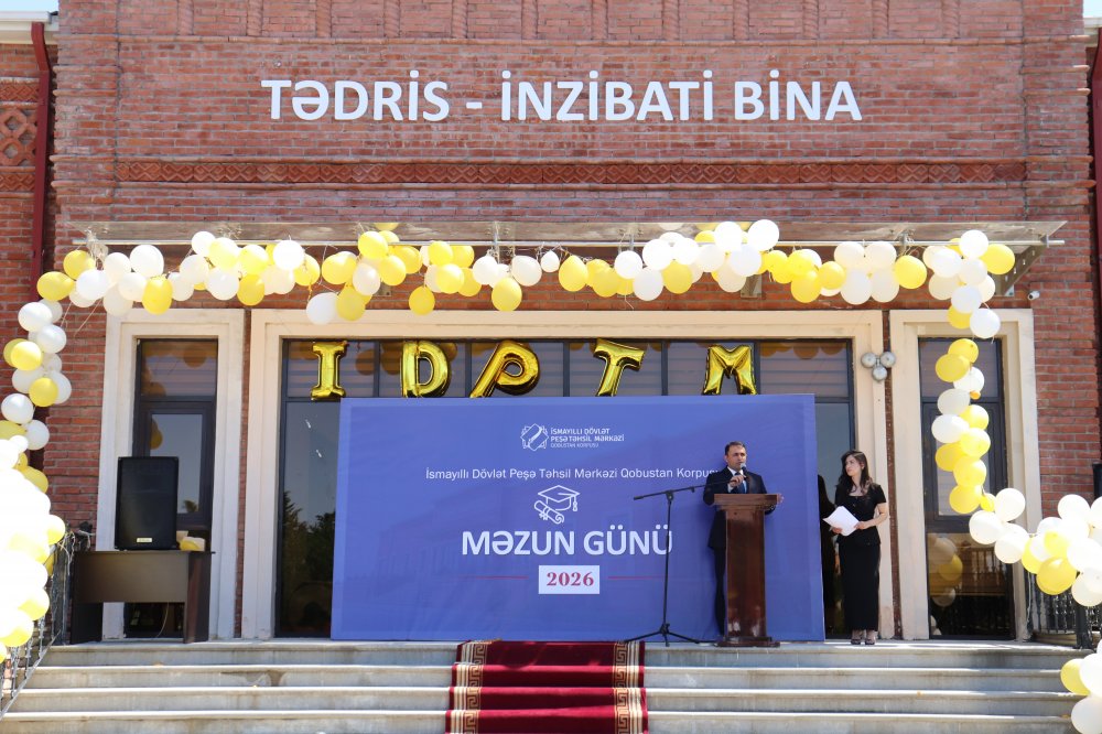 Qobustanda Peşə təhsili müəssisəsində Məzun Günü keçirilib. - FOTOLAR
