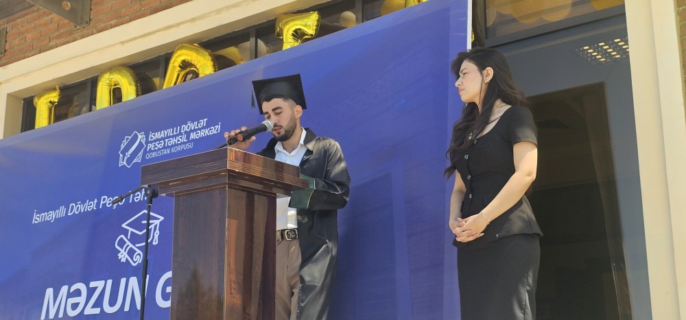 Qobustanda Peşə təhsili müəssisəsində Məzun Günü keçirilib. - FOTOLAR