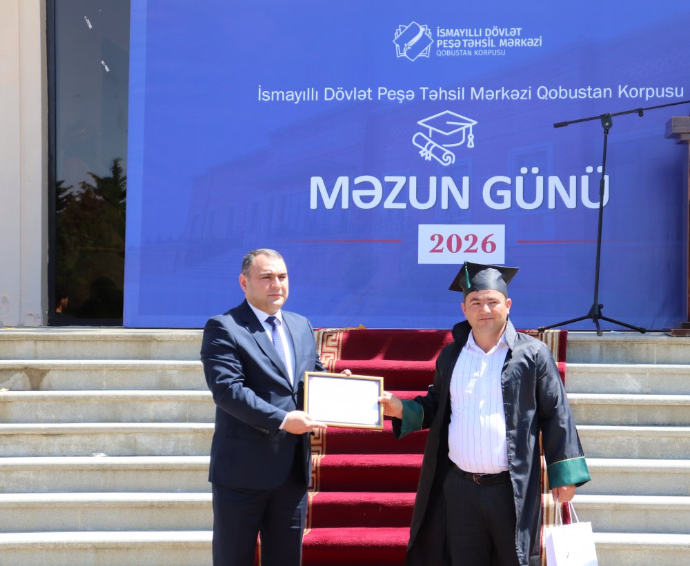 Qobustanda Peşə təhsili müəssisəsində Məzun Günü keçirilib. - FOTOLAR